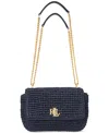 Ralph Lauren Woven Sophee Crossbody Bag In Navy
