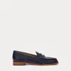 Ralph Lauren Wynnie Crocodile-embossed Leather Loafer In Refined Navy
