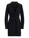 Ralph Lauren Zeenai Short Long Sleeve Cocktail Dress In Black