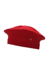 Lauren Ralplh Lauren Basket Knit Beret In Red