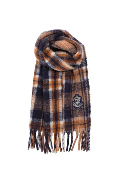 Lauren Ralplh Lauren Brushed Lofty Scarf With Crystal Patch In Blue