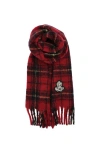 Lauren Ralplh Lauren Brushed Lofty Scarf With Crystal Patch In Red