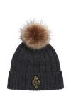 Lauren Ralplh Lauren Cable Crest Patch Hat In Gray