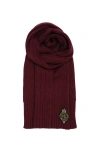 Lauren Ralplh Lauren Cable Crest Patch Scarf In Red