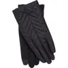 Lauren Ralplh Lauren Chevron Quilted Glove In Black