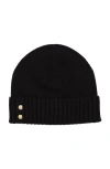 Lauren Ralplh Lauren Crest Knit Beanie In Black
