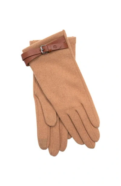 Lauren Ralplh Lauren Criss Cross Belt Glove In Brown