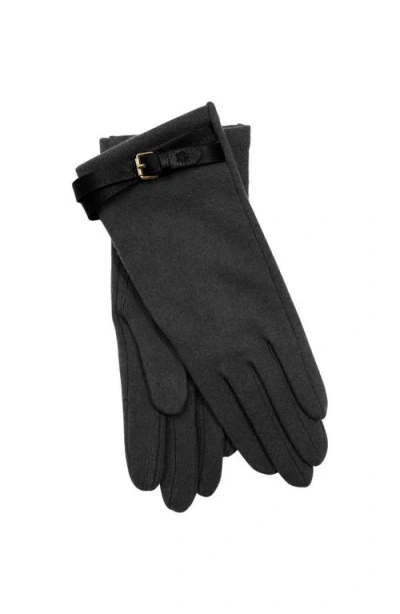 Lauren Ralplh Lauren Criss Cross Belt Glove In Gray