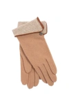 Lauren Ralplh Lauren Pattern Cuff Glove With Logo Charm In Brown