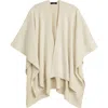 Lauren Ralplh Lauren Ruana With Shine Border In White