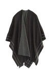 Lauren Ralplh Lauren Stripe Border Ruana In Blue