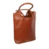 Lauren Reed Co Women's Neutrals The Carmen Leather Tote Bag - Saddle In Black