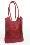 Lauren Reed Co Women's Red The Carmen Leather Tote Bag - Merlot In Red