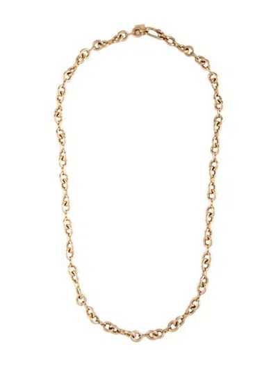 Pre-owned Lauren Rubinski 14k Ettore Link Chain Long Necklace, 26" In Multicolor