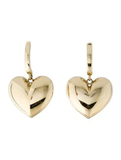 Pre-owned Lauren Rubinski 14k Heart Drop Earrings In Multi