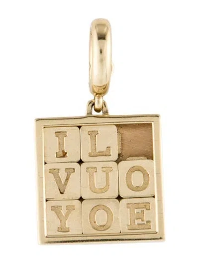 Pre-owned Lauren Rubinski 14k 'i Love You' Puzzle Pendant In Multi