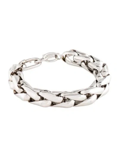 Pre-owned Lauren Rubinski 14k Medium Wheat Chain Bracelet, 7.5" In Multi