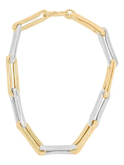 Lauren Rubinski 14k Yellow And White Gold Extra-large Lauren Necklace In 金色