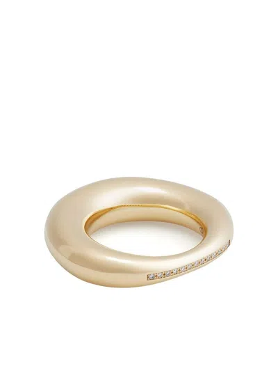 Lauren Rubinski 14k Yellow Gold Peggy Diamond Ring In 金色