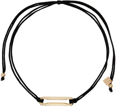 Lauren Rubinski Black & Gold Vito Necklace In 14k Ylw & Wht Gold
