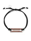 Lauren Rubinski Diamond Cord Bracelet In 黑色