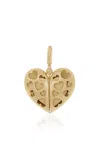 Lauren Rubinski Paulette 14k Yellow Gold Open Heart Pendant In Gold