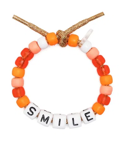 Lauren Rubinski Orange Smile Beaded Bracelet