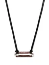 Lauren Rubinski Sterling Silver Diamond Drawstring Necklace In Black