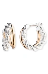 Laurèn Lauren Split Hoop Earrings In Multi
