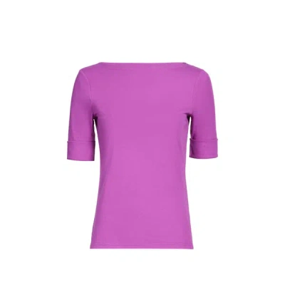 Laurèn T-shirt En Coton Mélangé In Purple