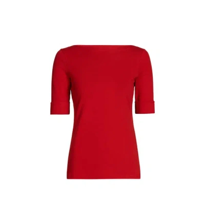 Laurèn T-shirt En Coton Mélangé In Red