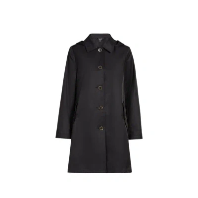 Laurèn Trench Droit En Coton In Black