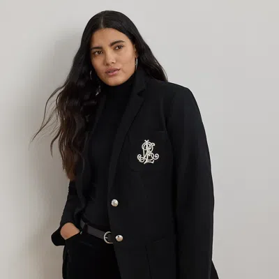 Lauren Woman Bullion Jacquard Blazer In Polo Black