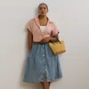 Lauren Woman Button-front Denim Skirt In Alicia Wash