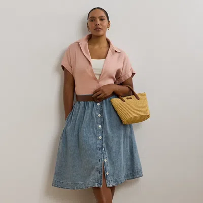 Lauren Woman Button-front Denim Skirt In Alicia Wash