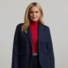 Lauren Woman Denim Blazer In Rinse Wash