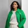 Lauren Woman Diamond-quilted Jacket In Green Topaz