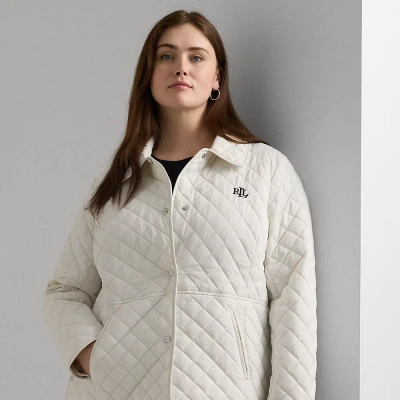 Lauren Woman Diamond-quilted Jacket In White