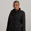 Lauren Woman Diamond-quilted Mockneck Jacket In Black