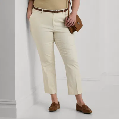 Lauren Woman Double-faced Stretch Cotton Pant In Mascarpone Cream
