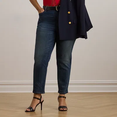 Lauren Woman High-rise Straight Ankle Jean In Cypress Wash