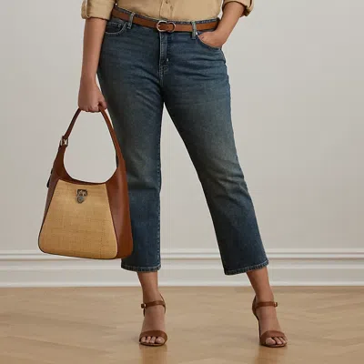 Lauren Woman Mid-rise Straight Ankle Jean In Haze Wash