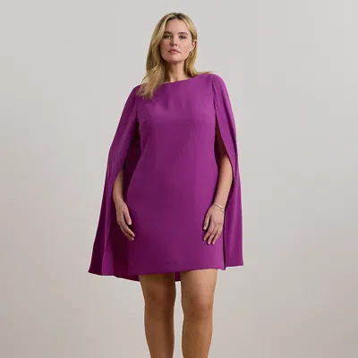 Lauren Woman Ralph Lauren Cape Georgette Cocktail Dress