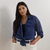 Lauren Woman Ralph Lauren Classic Fit Print Chiffon Shirt In Multi