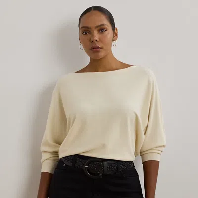 Lauren Woman Ralph Lauren Cotton-blend Dolman-sleeve Sweater
