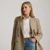Lauren Woman Ralph Lauren Double-breasted Wool-blend Twill Blazer