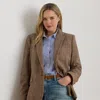 Lauren Woman Ralph Lauren Glen Plaid Wool-blend Twill Blazer In Multi
