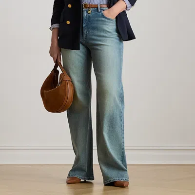 Lauren Woman Ralph Lauren High-rise Straight Wide-leg Jean