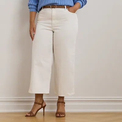 Lauren Woman Ralph Lauren High-rise Wide-leg Cropped Jean