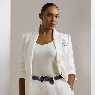 Lauren Woman Ralph Lauren Linen-blend Twill Blazer